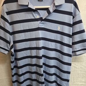 Polo by Ralph Lauren Light Blue and Navy Striped Polo